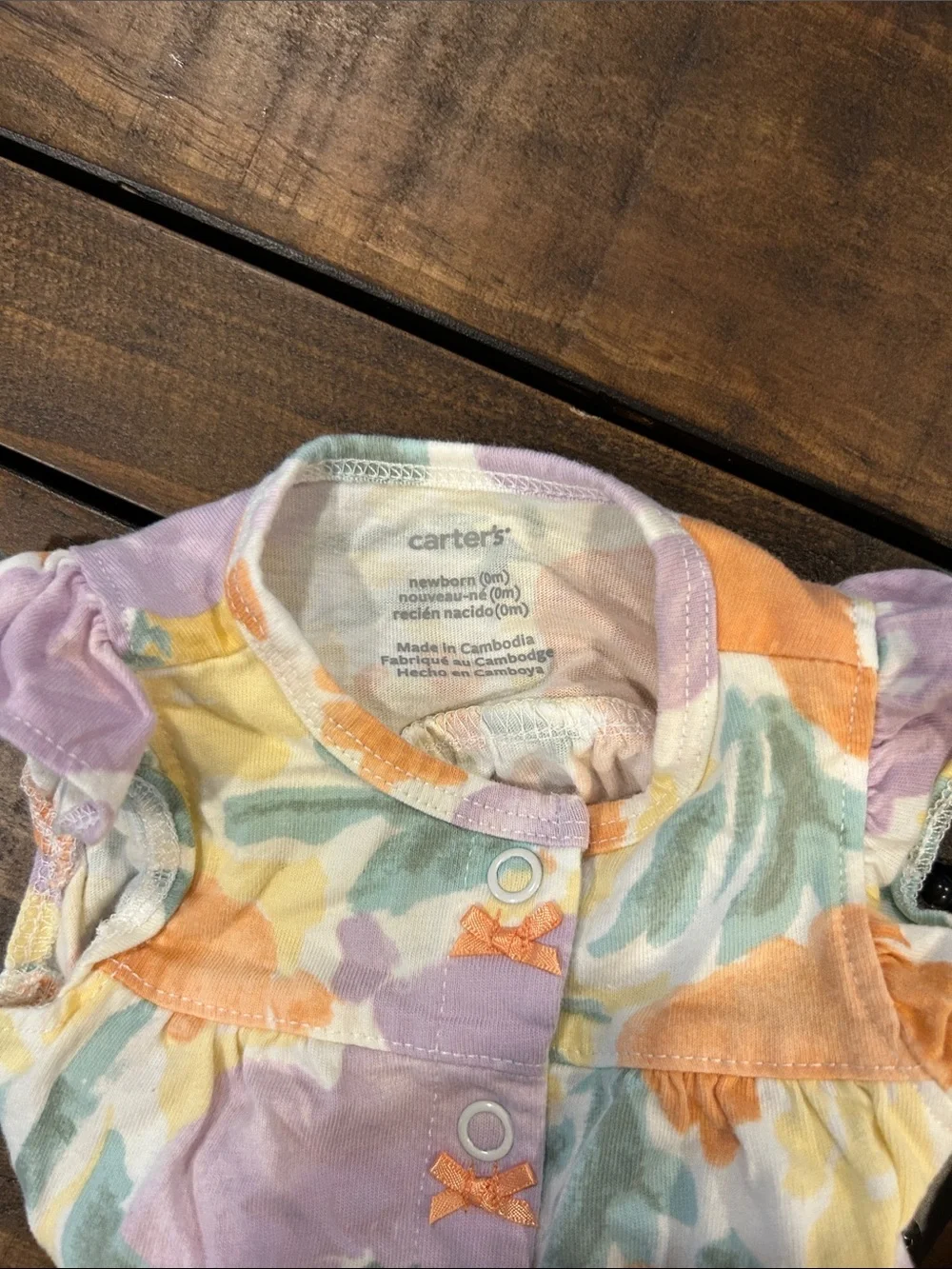 Set of 2: Newborn Floral Romper 🌸(Carter’s) & Onesie (First Impressions)
